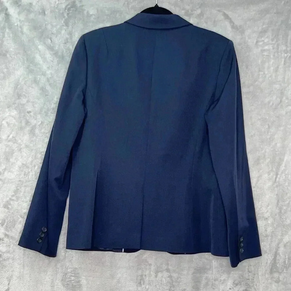 J Crew Blazer Womens Sz 14 100% Wool Vintage Green Tag Navy Preppy Made in Japan - Picture 6 of 12